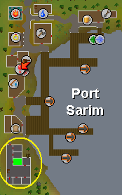 Map of the location of the Port Sarim jail.